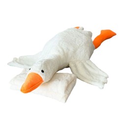 Плед-подушка игрушка гусь-обнимусь 3в1 (130см) белый 27792