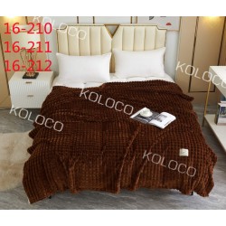 Плед полуторный кубик микрофибра 150х200см (28015) коричневый