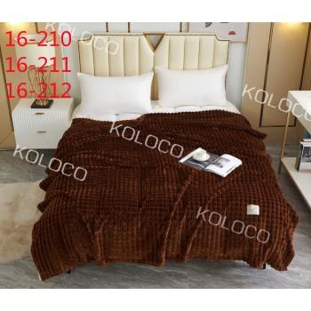 Плед полуторный кубик микрофибра 150х200см (28015) коричневый
