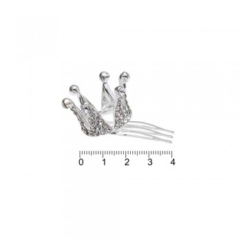 Заколка гребень с коронкой (12686)