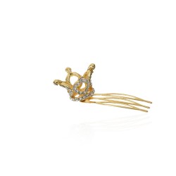 Заколка гребень с короной 4.5см (13348)