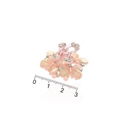 Заколка-краб для волос из металла со стразами 3см (10146)