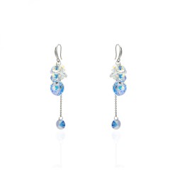 Серьги с камнями сваровски 14455