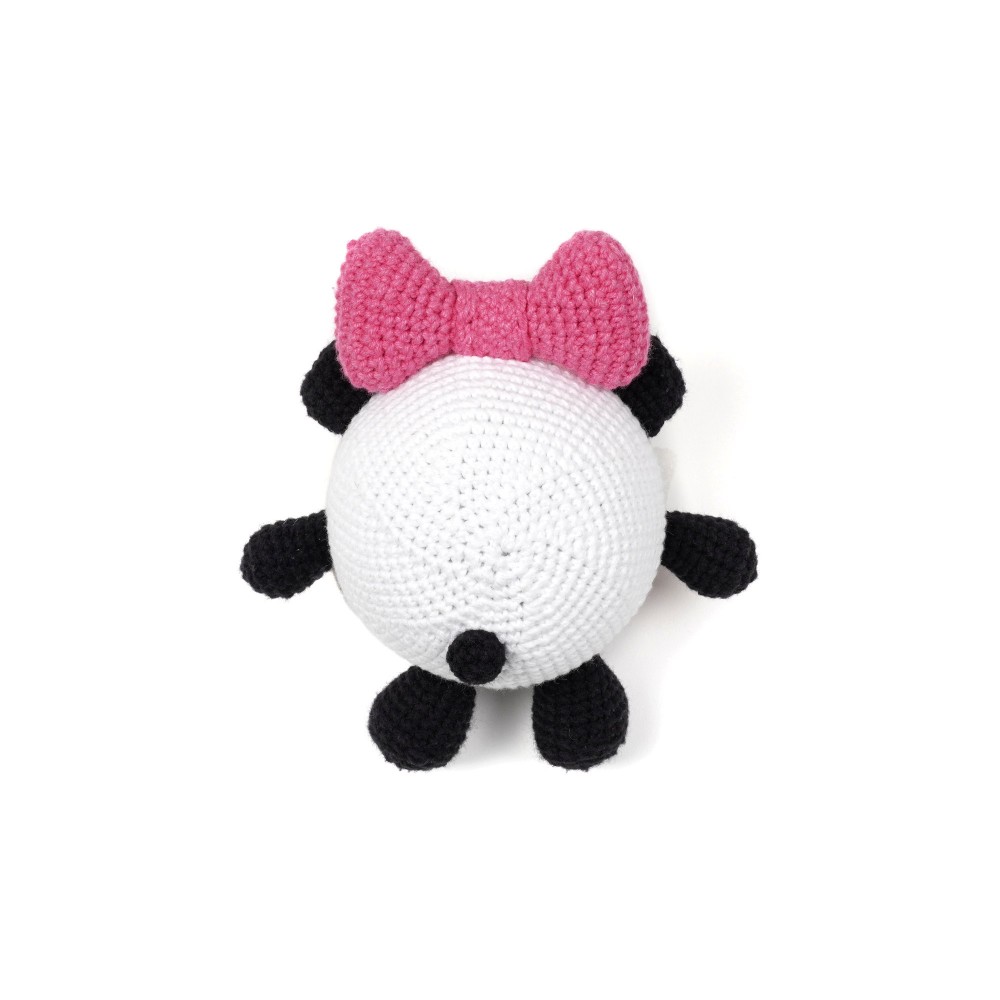 Вязаная игрушка амигуруми Пандочка Малышарики 13см белая (27857) 2