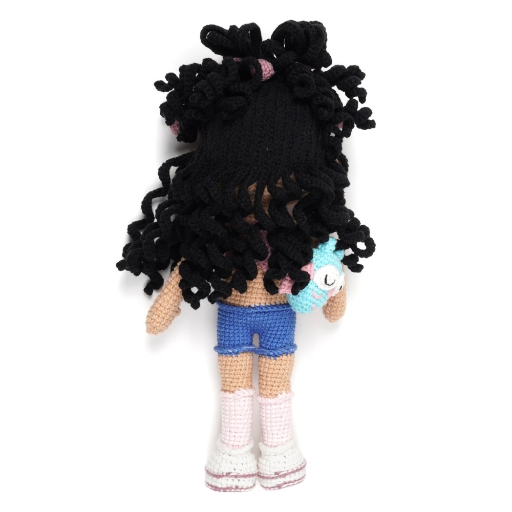Вязаная игрушка амигуруми Девочка в шортах и топике 29см (27916) 2