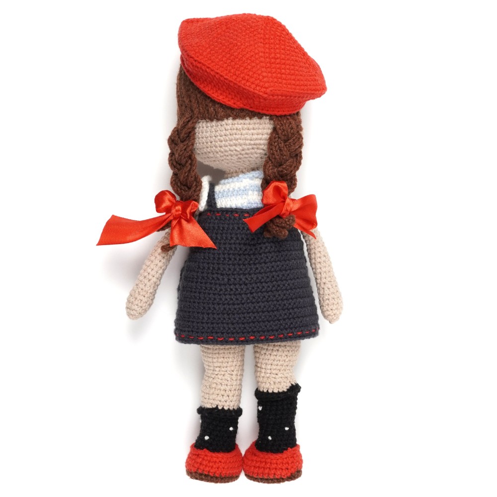 Вязаная игрушка амигуруми Девочка в красной шапке 30см (27917) 2