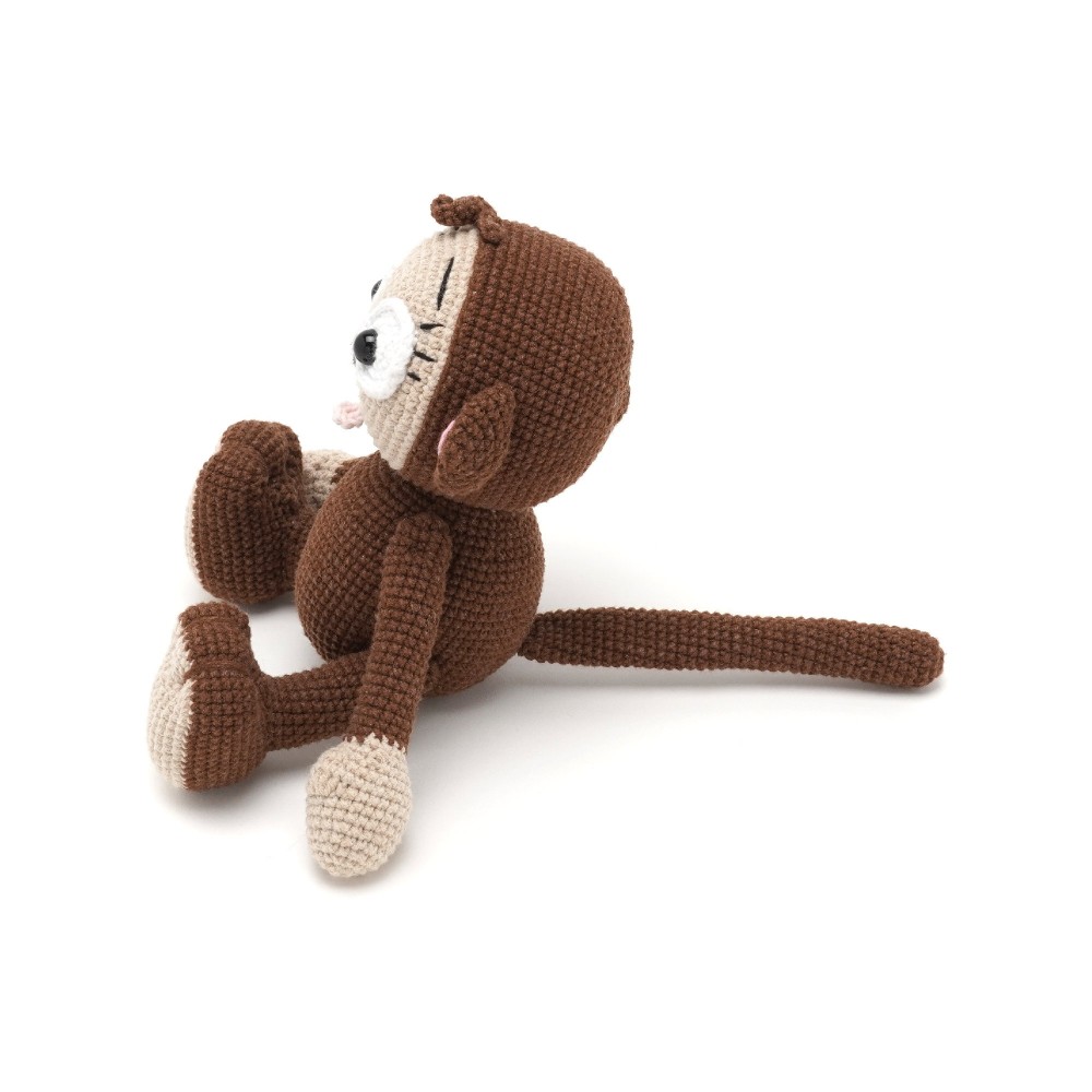 Вязаная игрушка амигуруми Обезьяна 20см коричневая (27920) 2