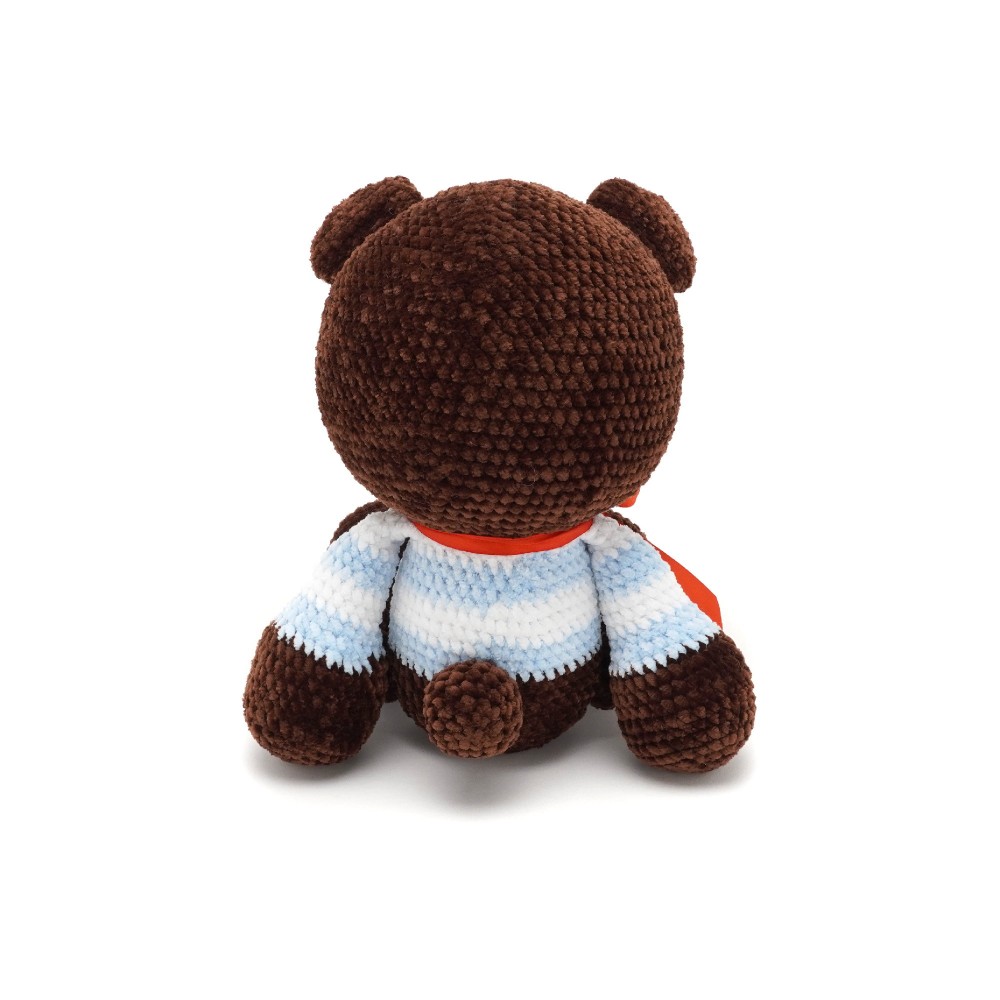 Вязаная игрушка амигуруми Мишка плюшевый 30см коричневый (27924) 3