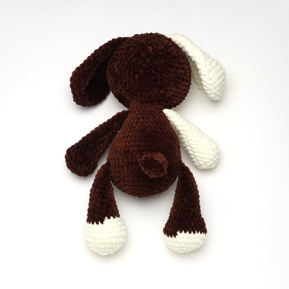 Вязаная игрушка амигуруми Собачка плюшевая 33см коричневая (28150) 2