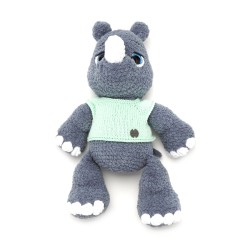 Вязаная игрушка амигуруми Носорог 35см серый (29150)